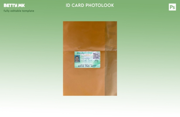 модерен стил Нигерија дигитална лична карта е преден шаблон со фото изглед